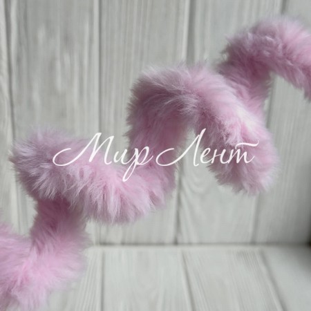 Плюшевая проволока (C10003), 20ммх100 см, розово-сиреневая, упаковка 5 шт.