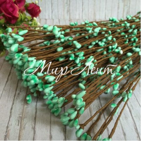 Декоративна гілка з тичинками, 40 см, тіффані, упаковка 100 шт.