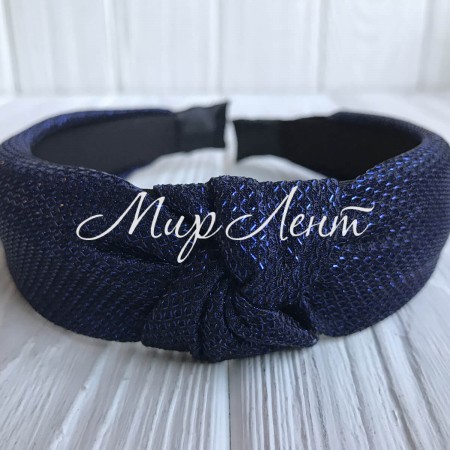 Обруч чалма блеск, 3 см, сапфировый, шт.