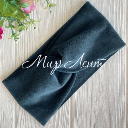 Повязка спорт велюр mini, 9х18 см, изумрудная, шт.