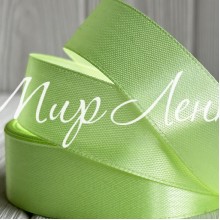 Атлас 2,5 см, лаймово-салатовый, рулон 33 м