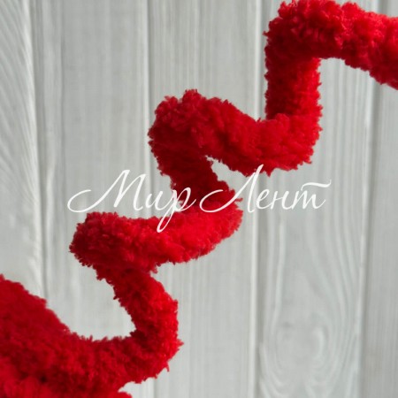 Плюшевий дріт (C10001), 20ммх100 см, червоний, упаковка 5 шт.