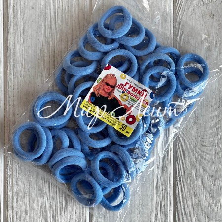 Гумка Калуш (велюрчік), 3,5 см, насичено-блакитний, упаковка 50 шт.