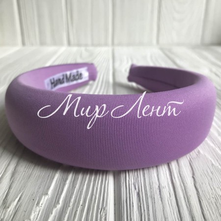 Обруч об'ємний креп однотонний, 4 см, бузковий, шт.