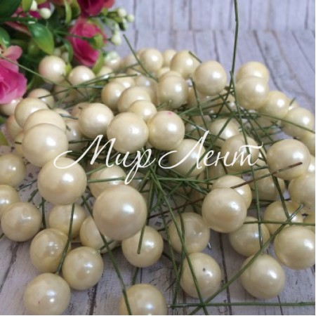 Калина россыпью, 12 мм, молочная, упаковка 400 шт.