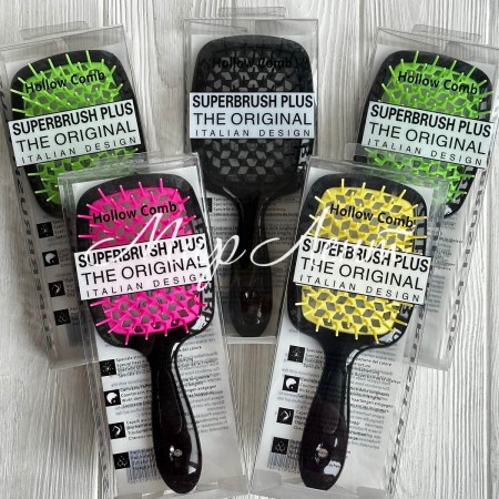 Щетка для волос Superbrush, 20х8 см, черная основа, шт.