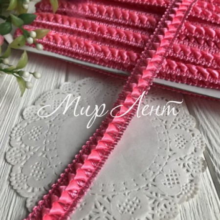 Тесьма самоса, 1,8 см, ярко-розовая, моток 18 м