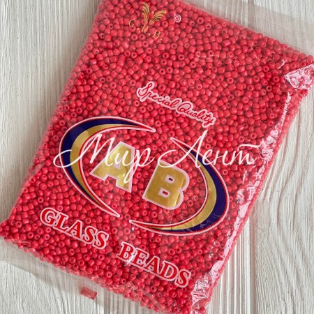 Бисер, размер 6/0, коралловый (675), упаковка 400 г