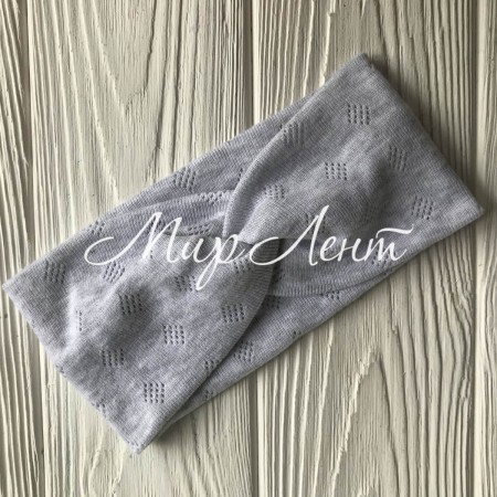 Повязка детская в дырочку, 8 см, серый меланж, шт.