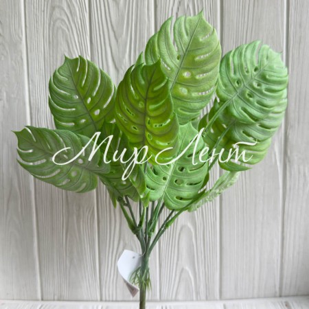 Гілка монстери (С30547), 36 см, яскраво-зелена, шт.