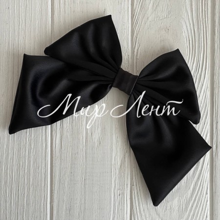 Атласний бант Волі, 12х15 см, чорний, шт.