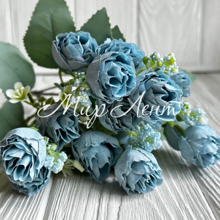 Букет лізіантуса, 25 см, блакитний, шт.