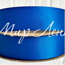 Атлас двусторонний (премиум), 2,5 см, темно-синий, рулон 23 м