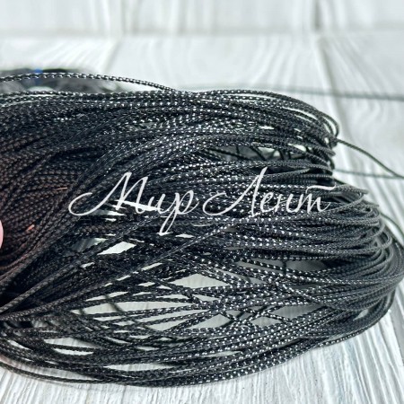 Шнур 0,5 мм, черный, моток 80 м