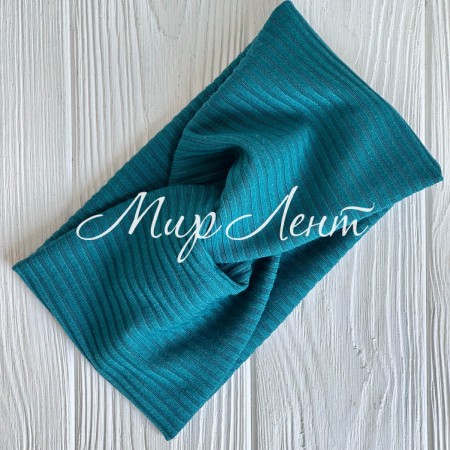 Повязка мустанг (широкая полоска) чалма, 20х11 см, изумрудный, шт.