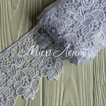 Кружево макраме (D30036), 9 см, белое, рулон 9 м