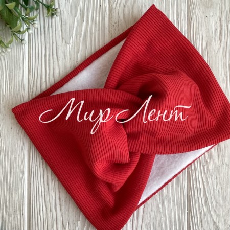 Повязка рубчик флис широкая, 19х15 см, красная, шт.