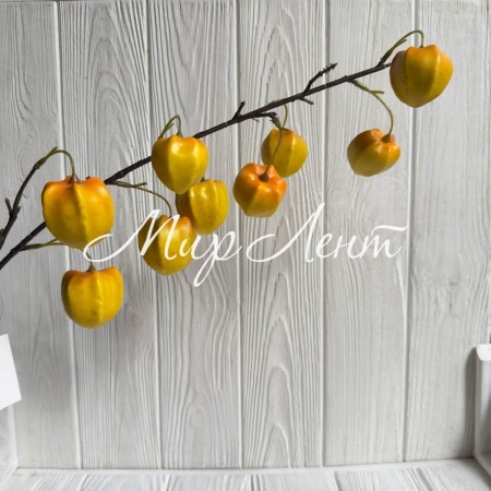 Ветка физалиса (С30514), 76 см, желтая, шт.