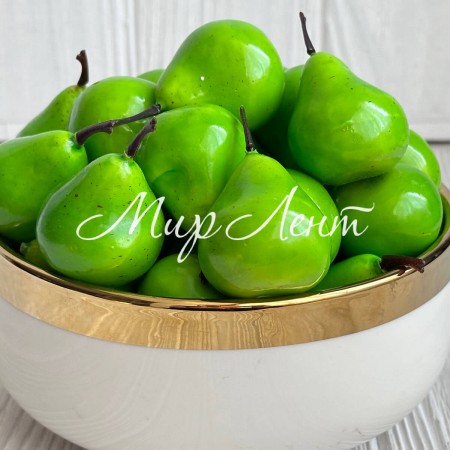 Груша большая, 3,5 см, зеленая, упаковка 100 шт.