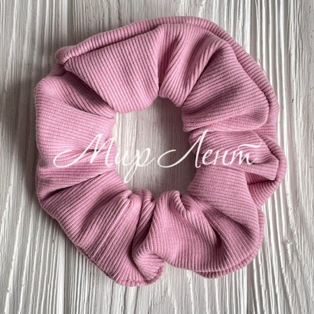 Скранч рубчик, 12 см, розовый, шт.