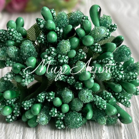 Веточка с тычинками, нефритовый, упаковка 144 шт.