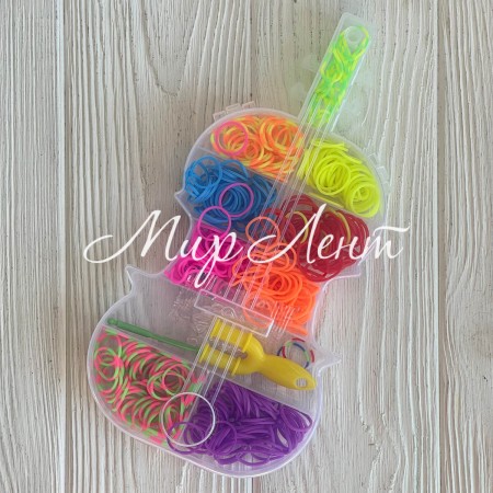 Набор резинок для плетения (Скрипка), 9 цветов, набор