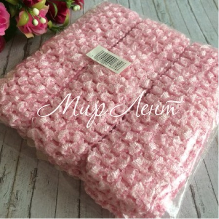 Повязка ажурная плотная, 4 см, светло-розовая, упаковка 12 шт.