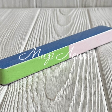 Пилочка для маникюра, шлифовки, 17 см, салатово-белая, шт.