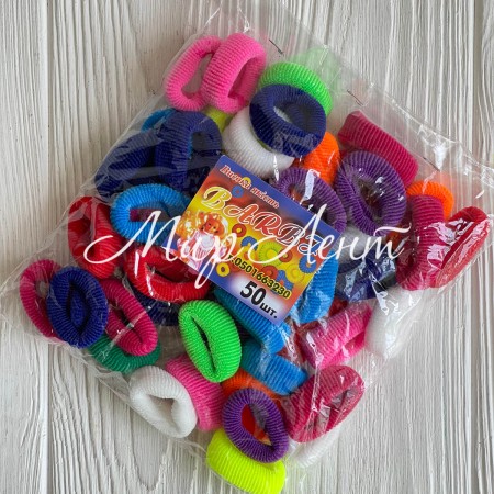 Резинка Barbi, 2,7 см, кольоровий мікс, упаковка 50 шт.