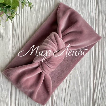 Повязка спорт велюр узелок mini, 11х20 см, пудровая, шт.
