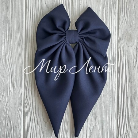 Бант платок креп (уточка), 14х23 см, сапфировый, шт. 