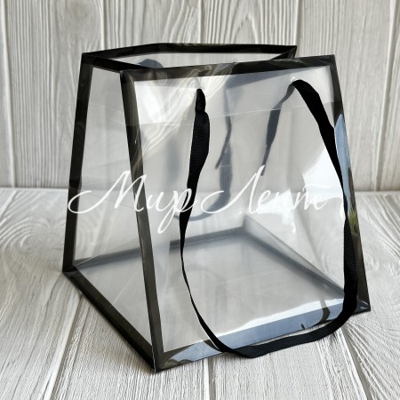 Пакет пластиковый квадратный, 15 см, черный, упаковка 10 шт.