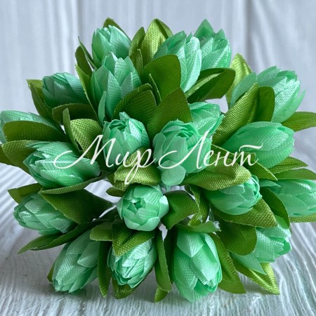 Подснежник, 2 см, мятный, пучек из 20 цветочков