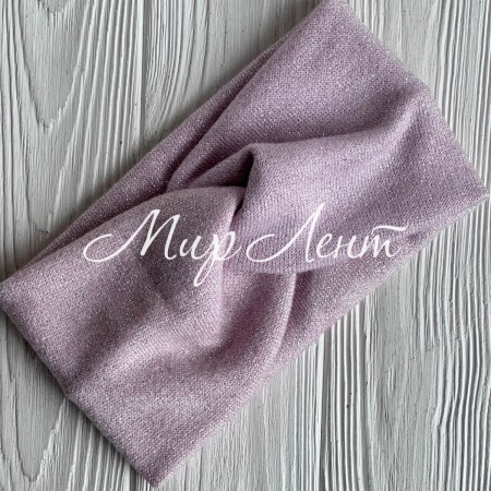 Повязка ангора люрекс, 11х22 см, светло-розовый, шт.