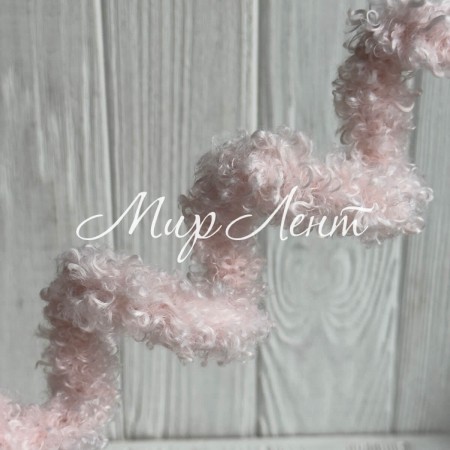 Плюшевая проволока (C10002), 15ммх100 см, нежно-розовая, упаковка 5 шт.