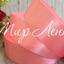 Атлас 2,5 см, средне-розовый, рулон 33 м