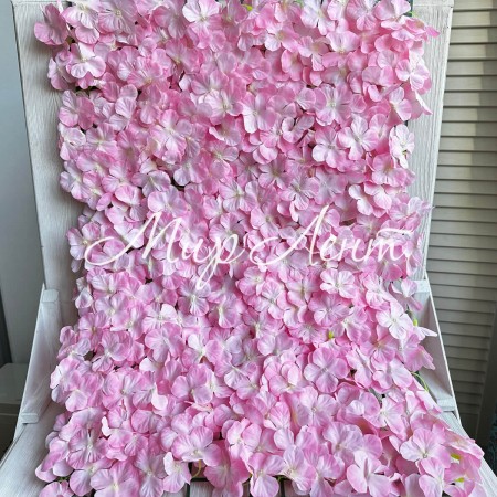 Цветочный коврик с цветами гортензии, 40х60 см, розовый, шт.