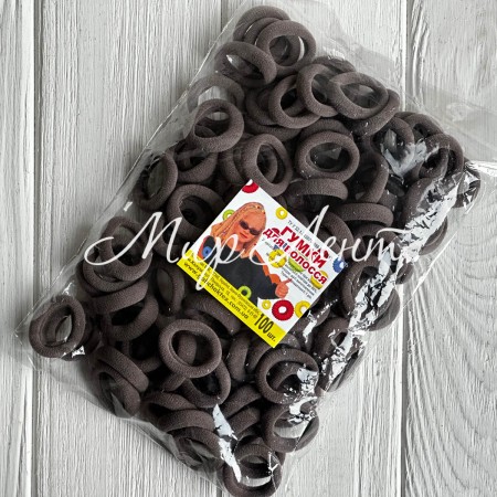 Резинка Калуш (велюрчик), 2,7 см, серый, упаковка 100 шт.