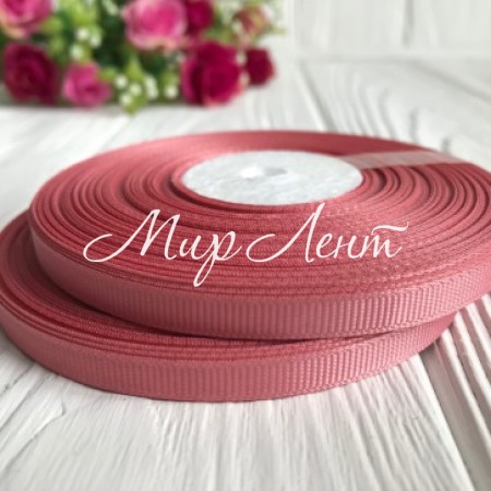 Репс 0,6 см, бежево-розовый, рулон 23 м