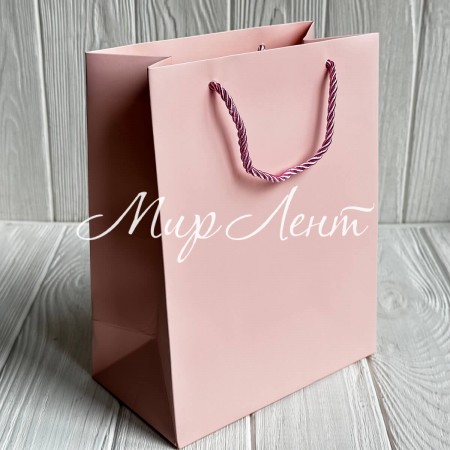 Подарунковий пакет "L", 32х26х12 см, світло-рожевий, упаковка 12 шт.