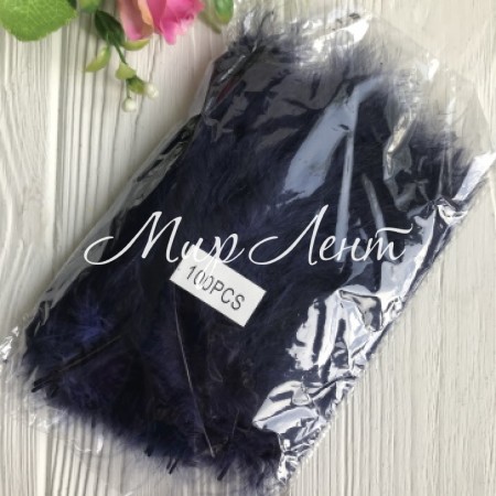 Пір'я лебедині, 12-16 см, сапфіровий, упаковка 100 шт.