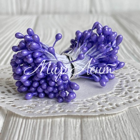 Тычинки маленькие, 2 мм, темно-лиловые, пучок 1800 шт.