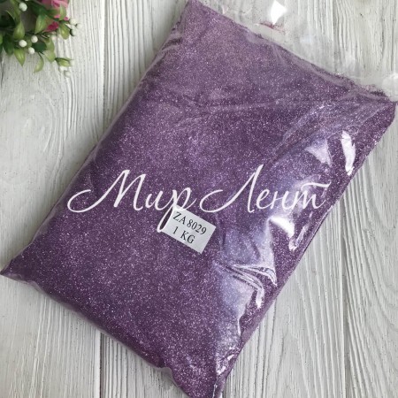 Присыпка глиттер, пудрово-фиолетовый, упаковка 1 кг