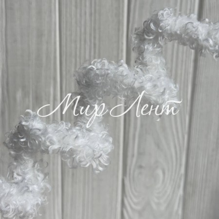 Плюшевая проволока (C10002), 15ммх100 см, белая, упаковка 5 шт.