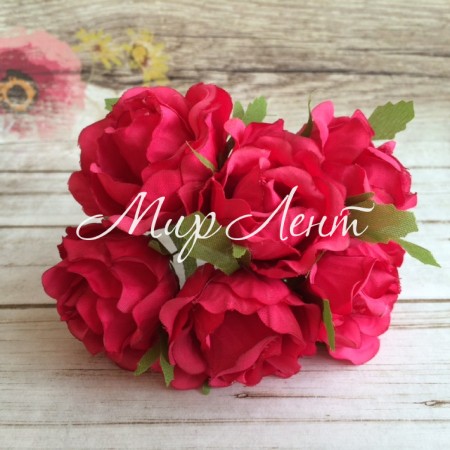 Эустома малиновая, 4 см, упаковка 6 пучков