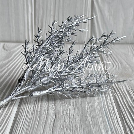 Гілочка морозника, 20 см, срібло, упаковка 60 шт.