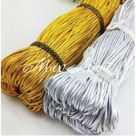 Шнур 0,5 мм, серебро, моток 80 м