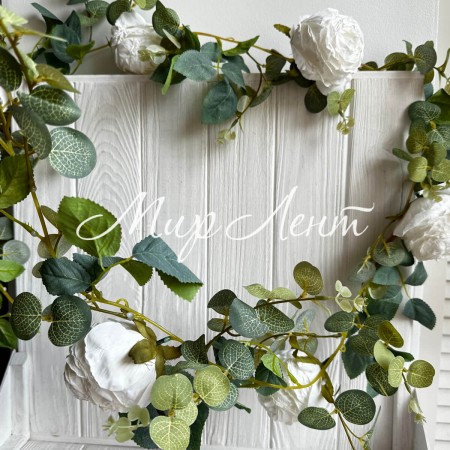 Цветочная лиана, 180 см, белые розы, шт.