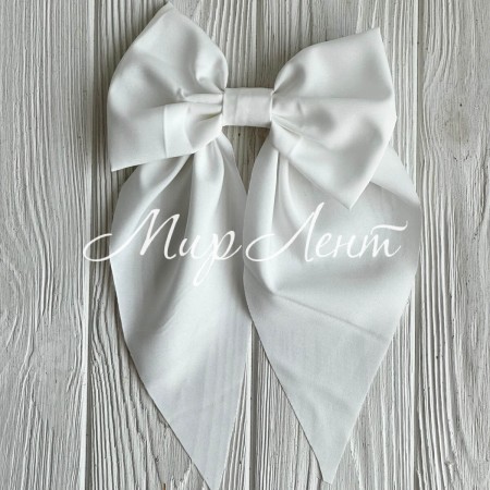 Бант платок софт маленький, 13х22 см, белый, шт.