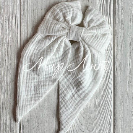 Бант платок муслин, 13х25 см, айвори, шт.